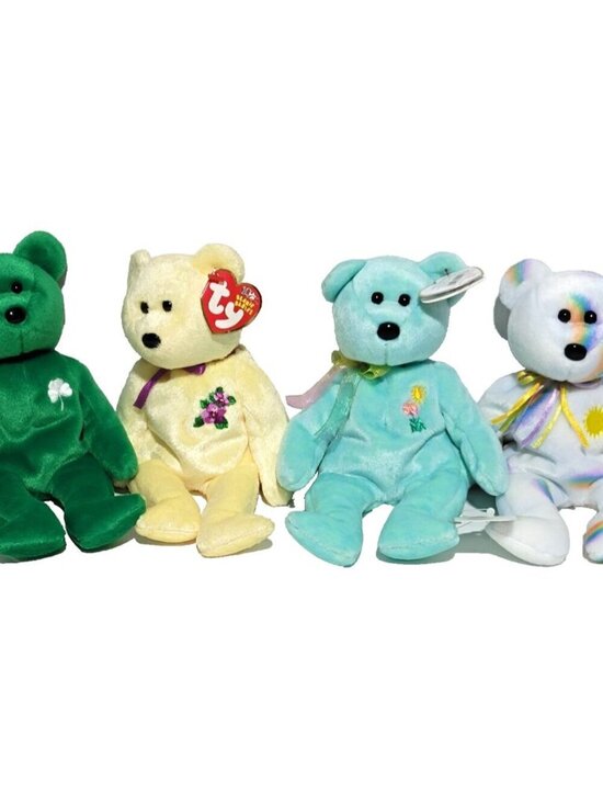 Ty Other - Ty Beanie Baby Bears Lot of 4 Erin Cheery Mother Ariel Retired 1997 2000-2002